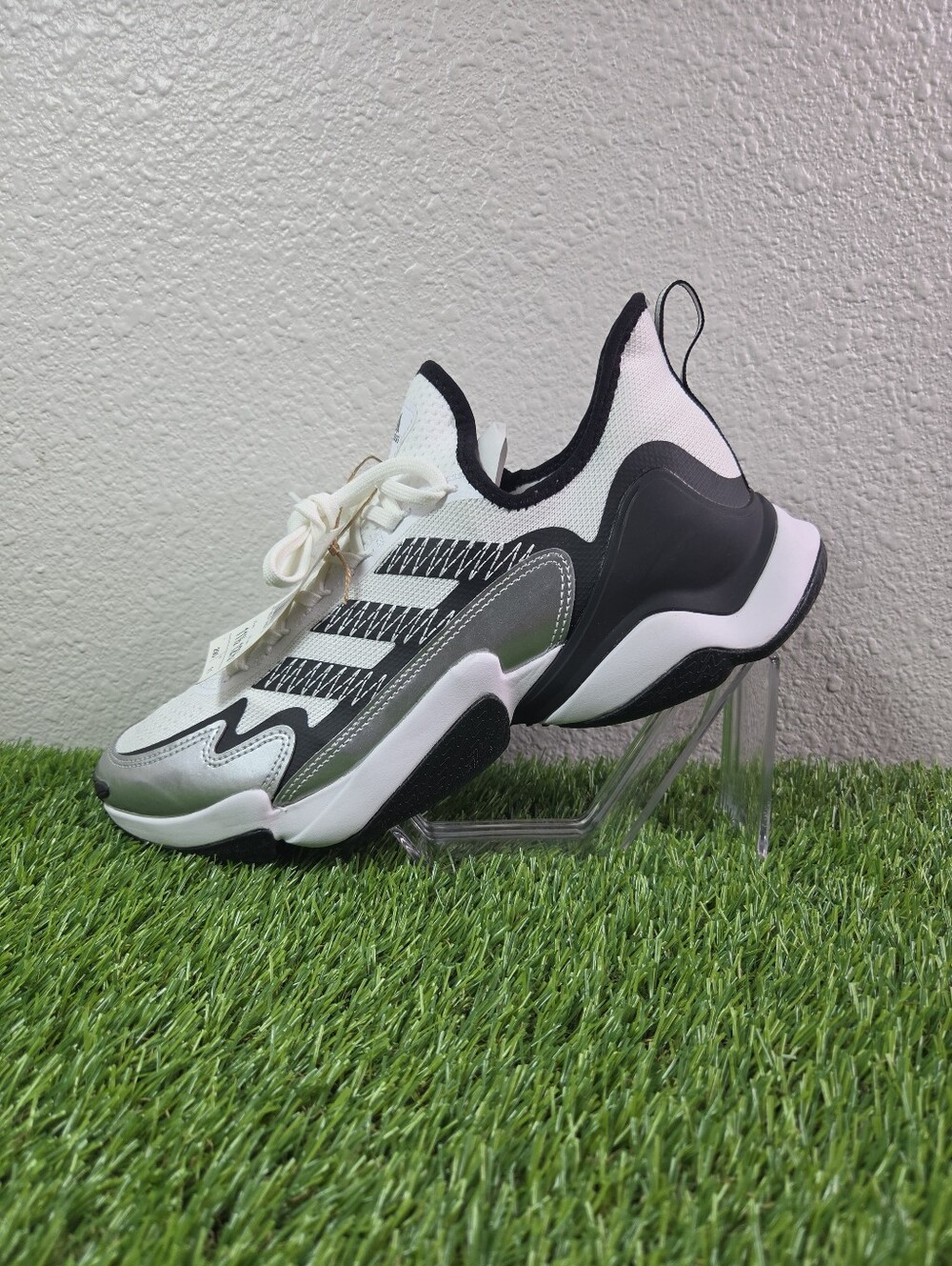 adidas Impact FLX x White Silver Metallic Sneakers Shoes GX8109 Men's Size 11.5